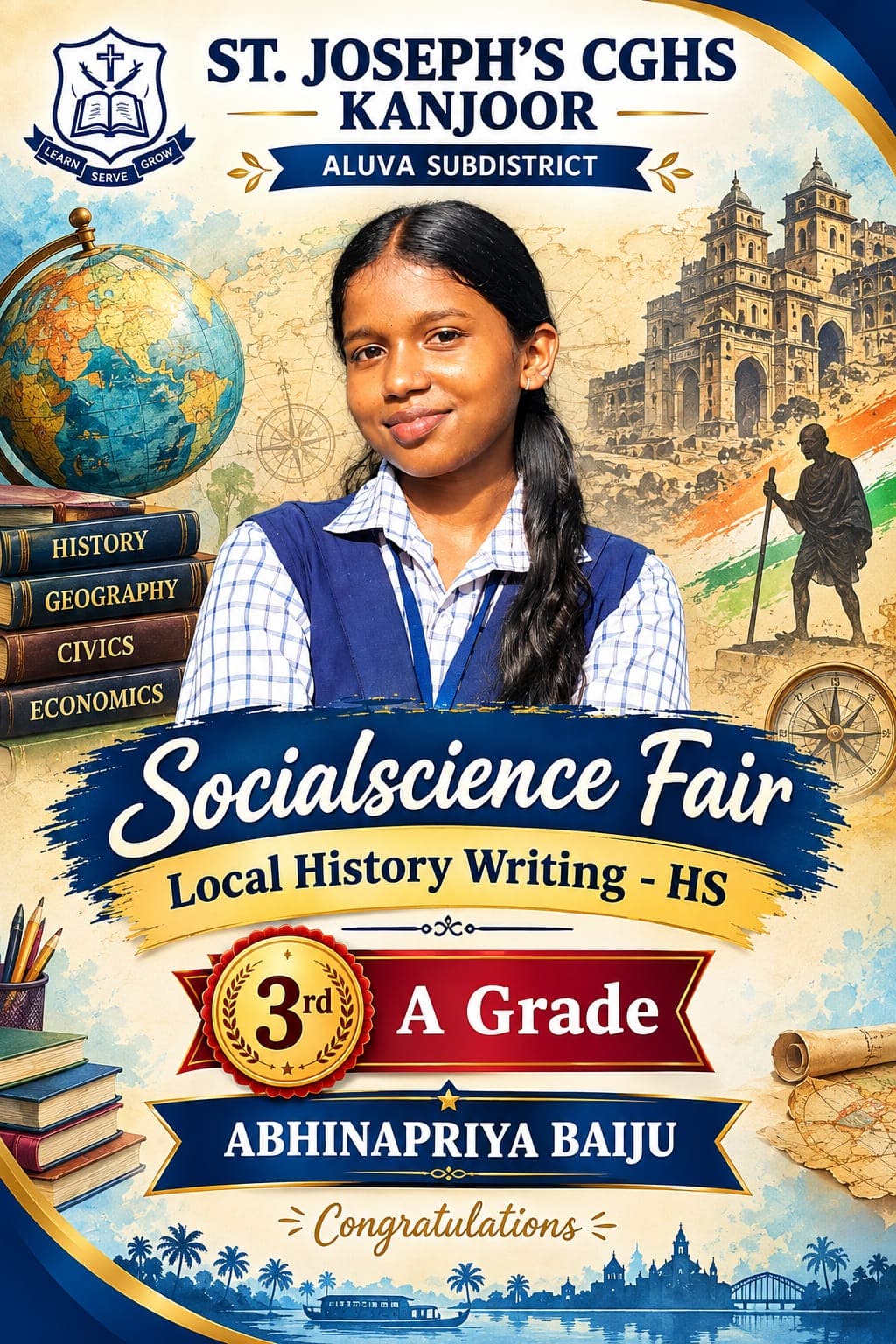 Social Science Fair — 3rd with A Grade