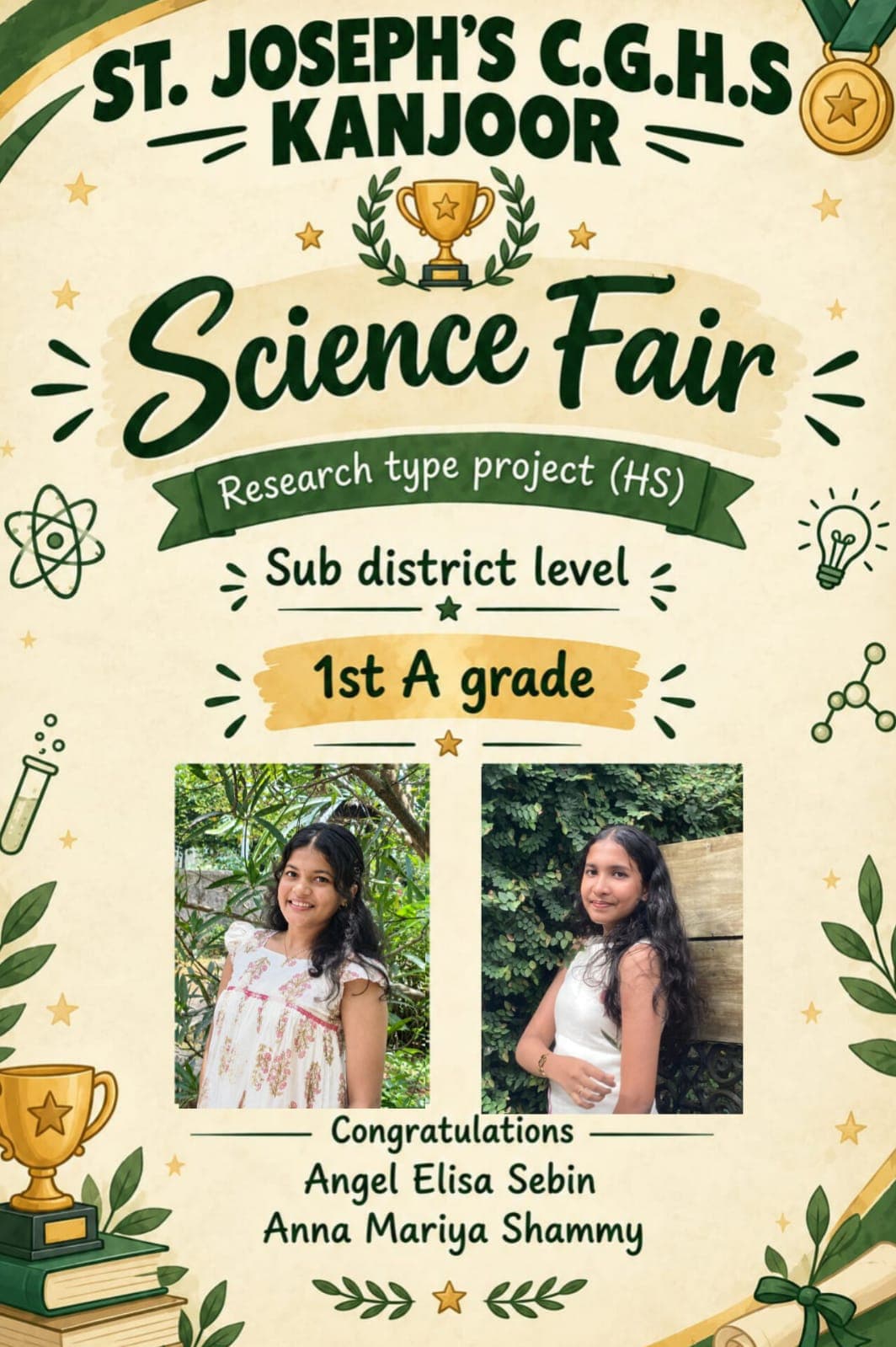 Sub-district Science Fair — 1st with A Grade